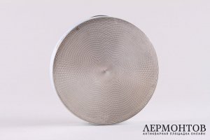 Шкатулка с эмалью гильоше. Серебро 935 пробы. Европа, кон.19-нач.20 века.