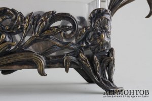 Подставка, подача в стиле модерн. Серебрение. Российская империя, Польша, Норблин.