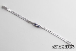 Браслет. Сапфиры, бриллианты. Золото 750 пробы. 