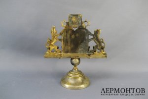 Девятисвечник. Бронза, патинирование. Европа, XIX век.