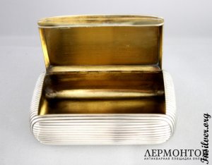 Табакерка. П. Зольман. Серебро 84. Россия