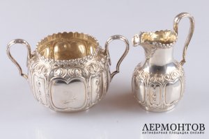 Чайный сервиз Roberts  Belk. 1863 год. Серебро 925 пробы. Англия