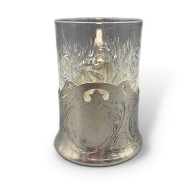 Подстаканник в стиле модерн. Серебро 84 пробы, мастер Постников, Россия, 1908–1917