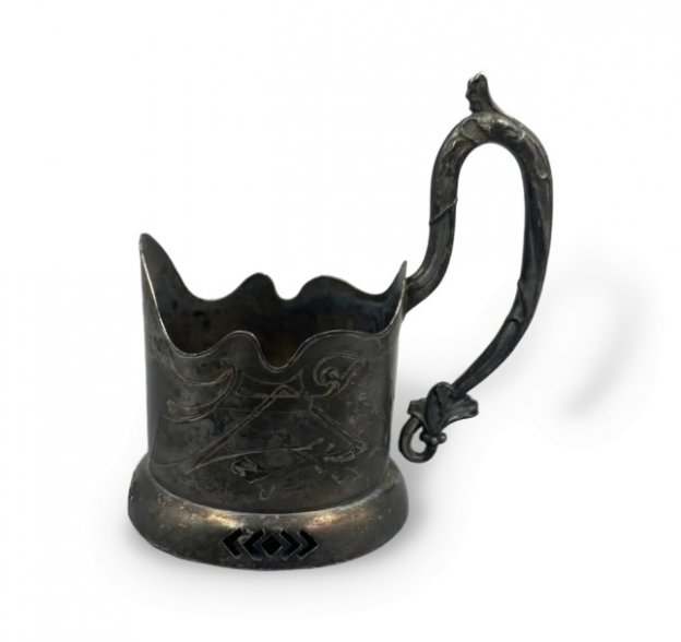 Подстаканник в стиле модерн. Серебро 84 пробы, Россия, 1890-е годы