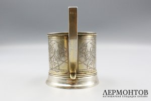 Подстаканник. Россия, Москва, фирма Немирова-Колодкина, 1895 год. Серебро 84 пробы.