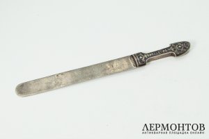 Нож для писем и бумаг Кавказ. Россия, кон. 19 - нач. 20 в. Серебро, чернение. 