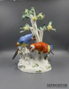 Скульптура «Попугаи на лимонном дереве». Фарфор, Meissen, И. И. Кендлер, Германия