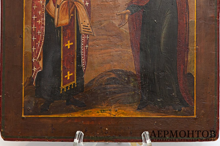 Икона Василий и Параскева. Россия. 18 в.  Дерево,левкас,темпера. 
