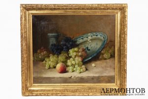 Картина. Натюрморт с фруктами. Холст, масло. Франция, 19 век