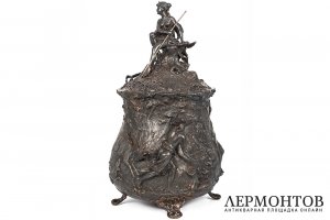 Крюшонница Миф об Актеоне. Германия, мануфактура WMF, кон. 19 в. Шпиатр, литье.