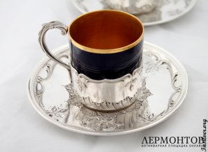 Кофейный сервиз. Серебро 950. Франция