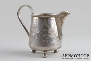 Молочник. Израиль Есеевич Заходер.Серебро 84 пробы. Российская империя.