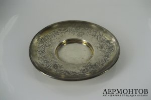 Чайная пара. Серебро 950 пробы, золочение. Франция, XIX век.