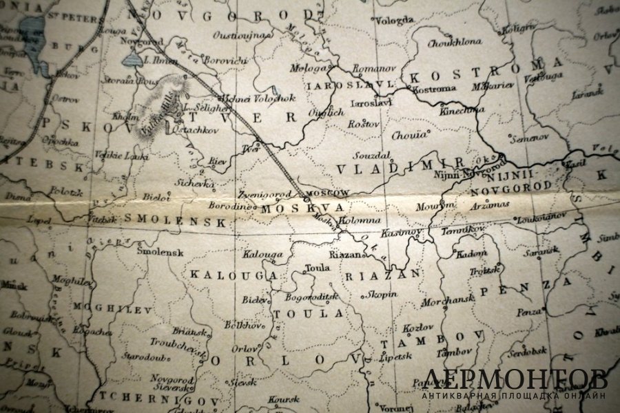 Карта. Российская империя в Европе. W. Hughes. Англия, 1860-е годы.