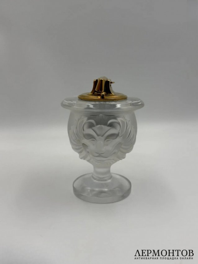 Зажигалка «Голова льва». Хрусталь, Lalique, Франция