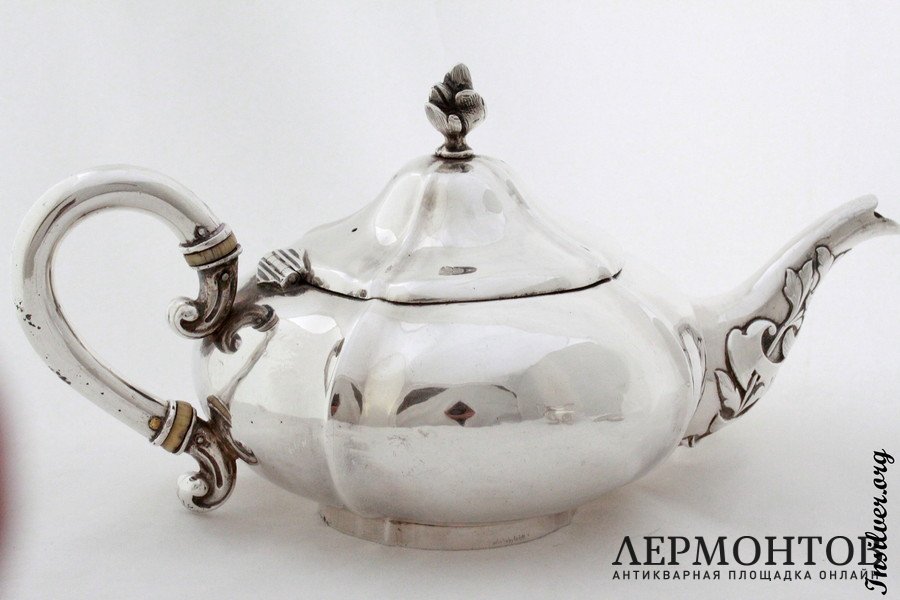 Чайник. Губкин. 1850 год. Серебро 84. Россия