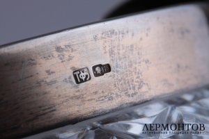 Пепельница. Хрусталь в серебре. Серебро 875 пробы. СССР