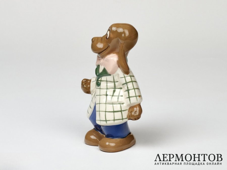 Статуэтка «Бассет». Фарфор, Royal Dux, Чехословакия, 1950 год