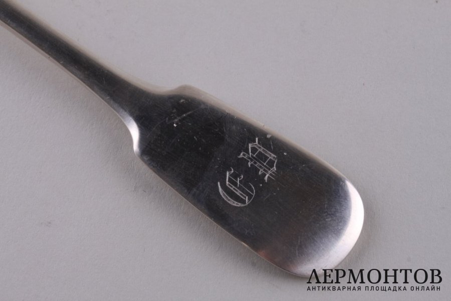 Вилка. Серебро 84 пробы. И.Губкин.Российская империя.  1856г.