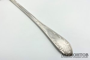 Половник с растительным декором. СССР, Платиноприбор, 1930-е гг. Серебро 875 пробы.