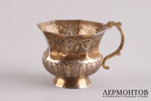 Чарка. Серебряников Григорий Иванов. Серебро, литье, чеканка. Россия, Москва, 1761 г.