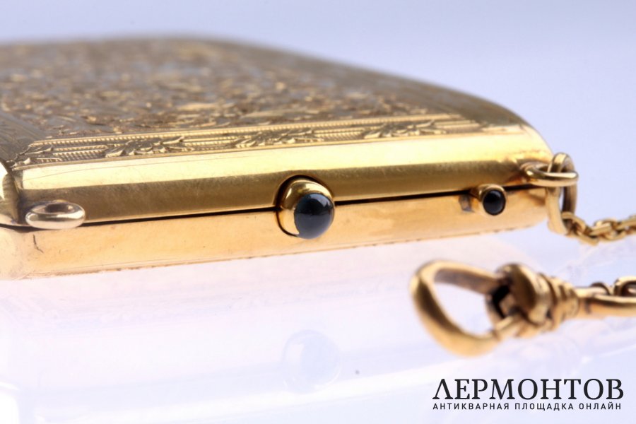 Золотой портсигар. Редкость. Золото 585 пробы.