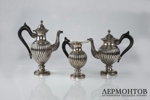 Сервиз. Серебро 950. Франция, XIX век.