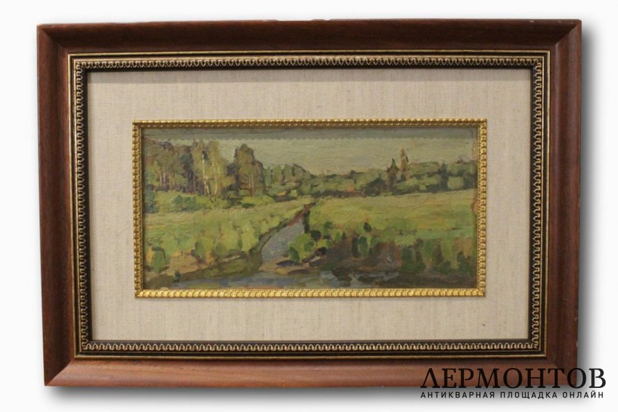 Картина Петровичев П.И. Ручей в лесу.