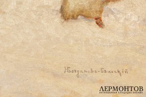 Картина. К бабушке в гости. Богданов-Бельский, 1910 год.