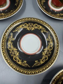 Набор кофейных пар на 6 персон. Фарфор, Rosenthal и Versace, Германия