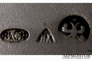 Портсигар. Серебро 84 пробы. Иван Хлебников. Российская Империя.
