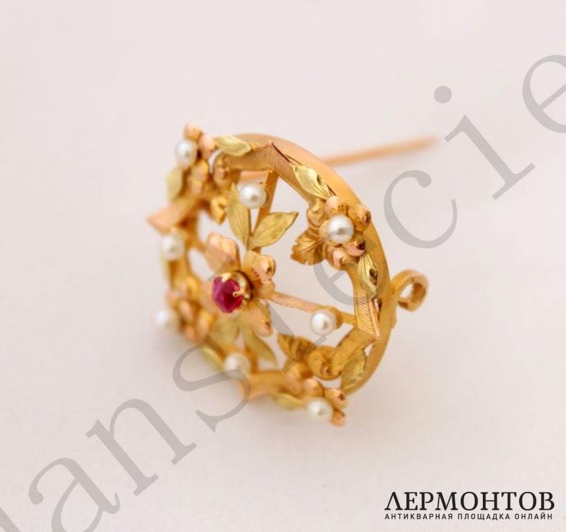 Брошь Art Nouveau. Франция