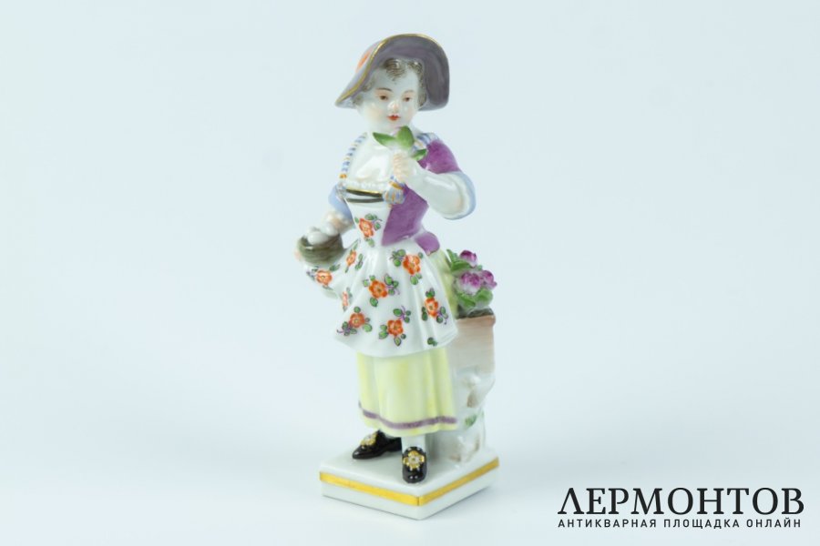Миниатюра Цветочница. Германия, Мейсенская фарф. ман-ра, 1920-30-е гг. Фарфор, росп