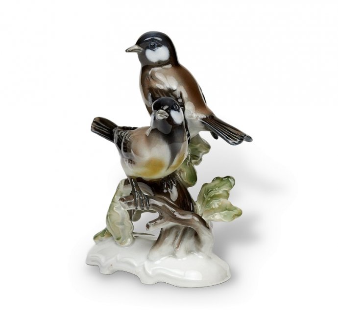 Статуэтка «Синицы». Фарфор, Rosenthal, Германия, 1953 год