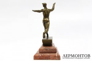 Скульптура Бегун. Бронза. И.М. Чайков. СССР, 1960е гг.