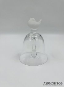 Колокольчик с птенцом. Хрусталь, Lalique, Франция, 2000-е годы