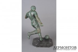 Скульптура Футболист. Зап. Европа, 1920- 1930-гг. Металл