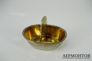 Солонка. Серебро 84 пробы. Российская империя, 1851 год.