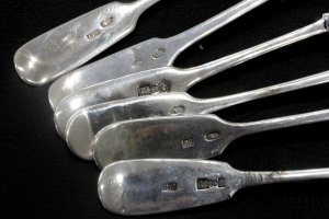 Набор чайных ложек №5. 6 шт. Серебро 84. Российская империя