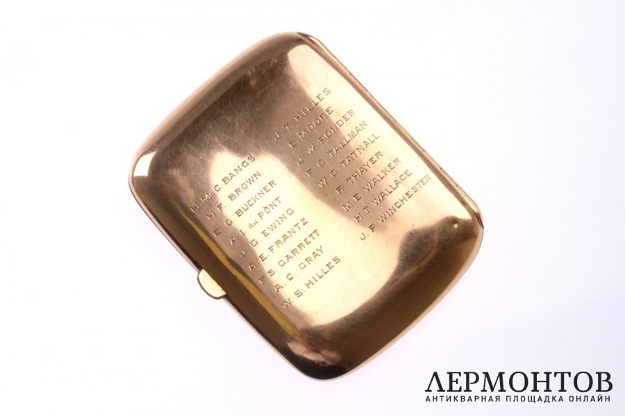 Портсигар. Редкость. Золото 585 пробы.