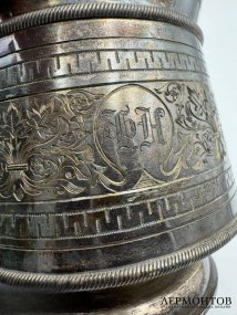 Подстаканник с растительным фризом. Серебро 84 пробы, Россия, 1886 год