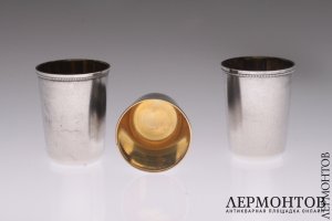 Набор стопок. 3 шт. Серебро 916. СССР