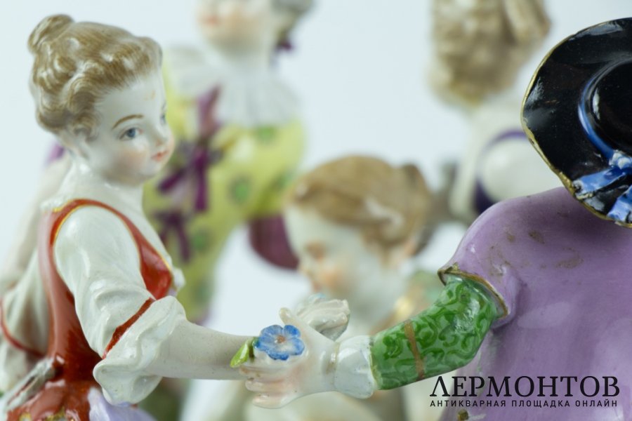 Скульптурная композиция Хоровод. Мейсен. Фарфор, роспись. 1920-е.