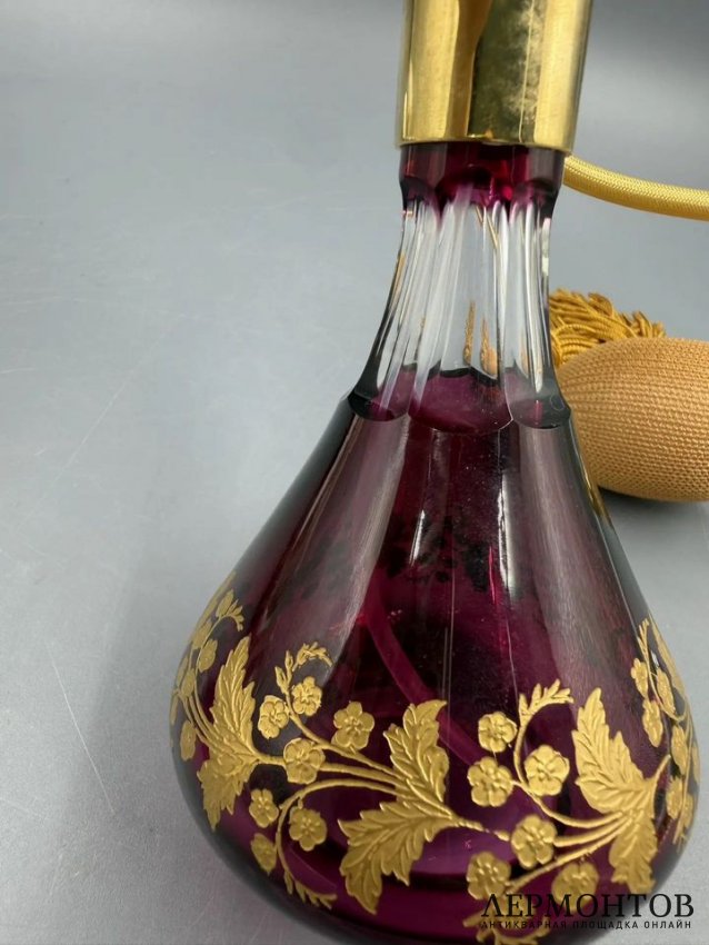 Флакон для духов с пульверизатором. Хрусталь, Saint-Louis, Франция, 1970–1980 годы