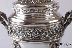 Чайный и кофейный сервиз Vaguer. Серебро 950 пробы. Франция