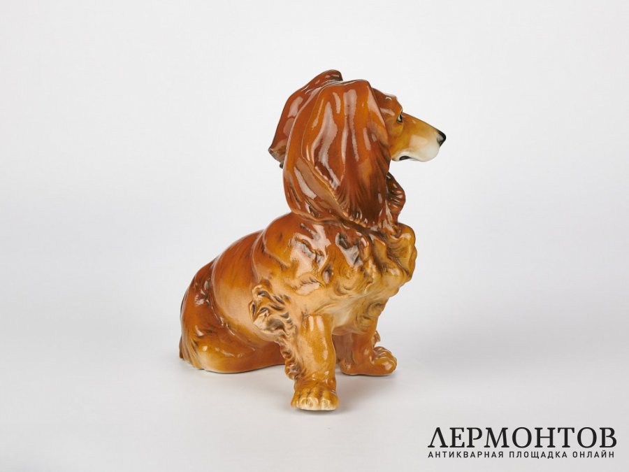 Статуэтка «Такса». Фарфор, Karl Ens, Германия, 1950–1960 годы