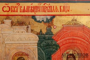 Икона Благовещение. Дерево, левкас, темпера.  Россия, 19 век. 