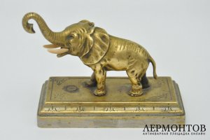 Статуэтка Слон. Бронза, кость. Европа, 1890-1920е гг.