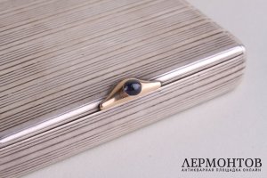 Портсигар. Альберт Хольстрем. Серебро 84 пробы. Российская империя. 1908-1917 гг.