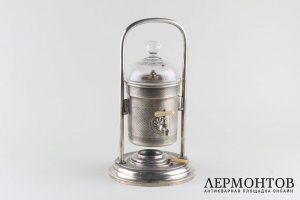 Кофеварка. Варшава. Мельхиор, посеребрение, Российская империя.